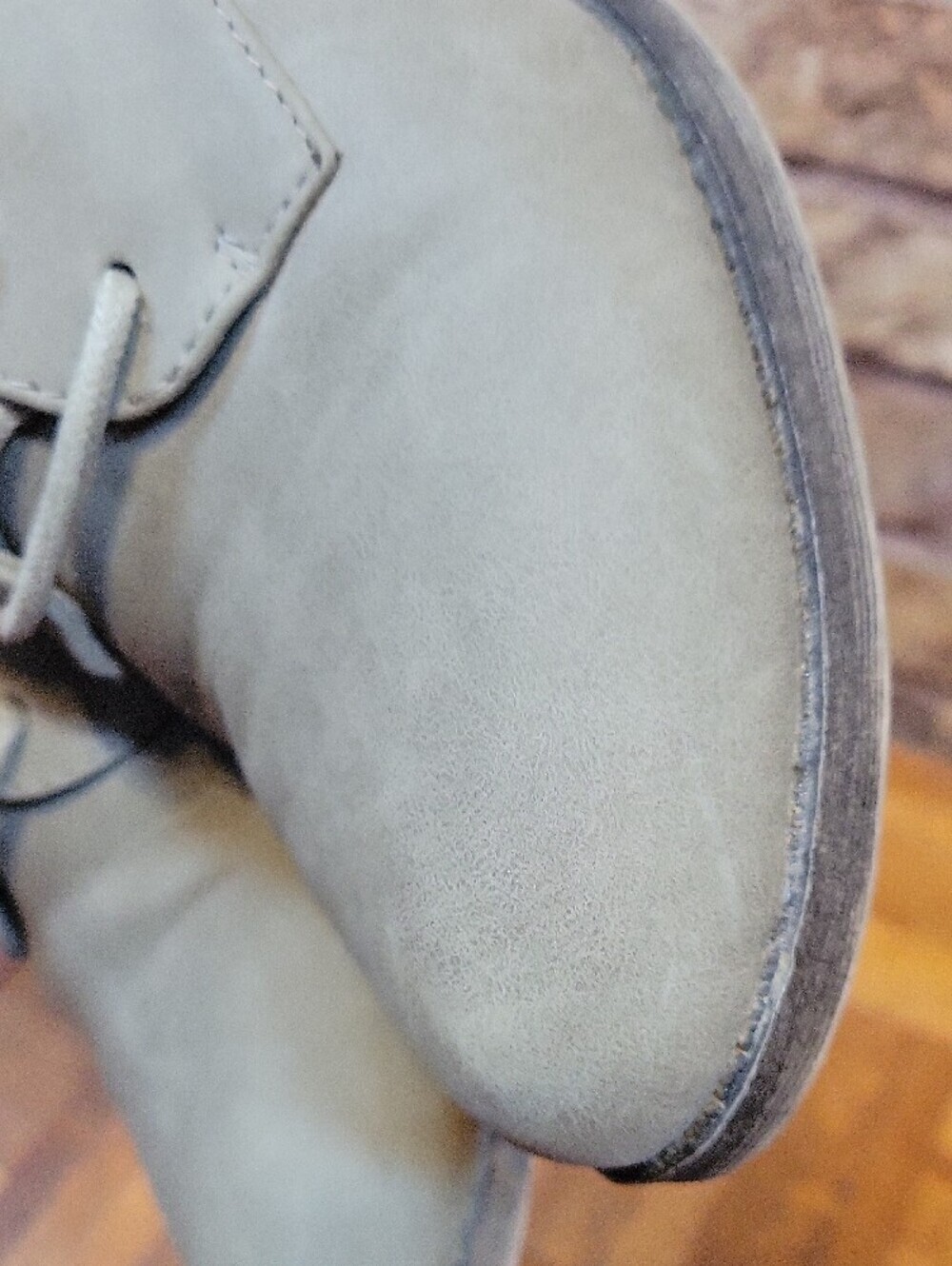 Rocket Dog Taupe Lace Up Ankle Booties Chunky Stacked Heel Size 11 - Picture 12 of 12
